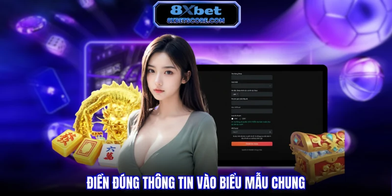 Biểu mẫu đăng ký tài khoản 8XBET