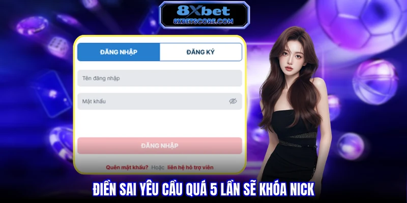 Tài khoản bị tạm khóa do nhập sai mật khẩu nhiều lần